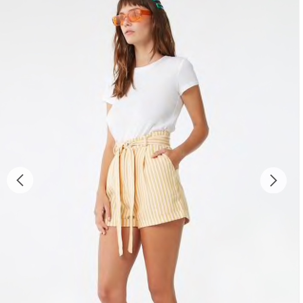 NWT Stripped Paperbag Shorts